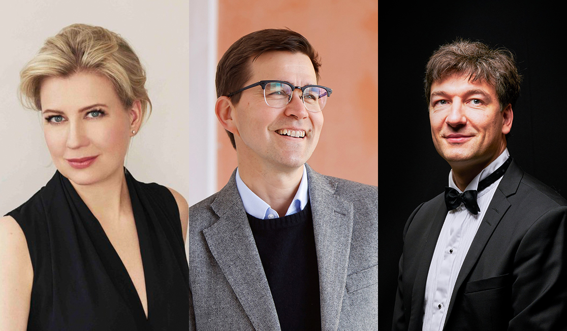 Headshots of Elina Vahala, Paavali Jumppanen and Konstantin Shamray