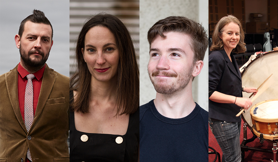 Headshots of Christopher Moore, Kaylie Melville, Alexander Meagher and Amanda Grigg