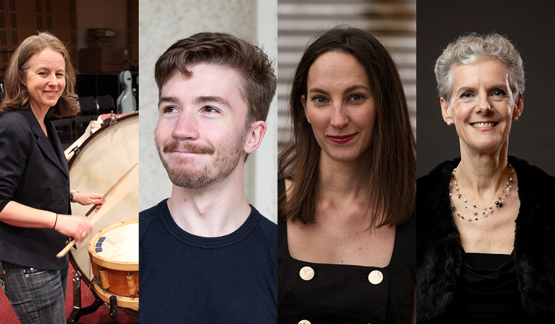 Headshots of Amanda Grigg, Alexander Meagher, Kaylie Melville and Alison Mitchell