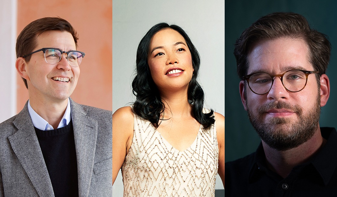 Headshots of Paavali Jumppanen, Andrea Lam and Jeffrey Means